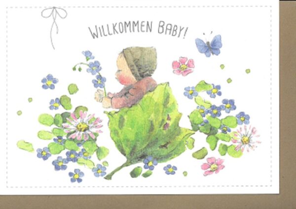 Doppelkarte "Willkommen Baby"