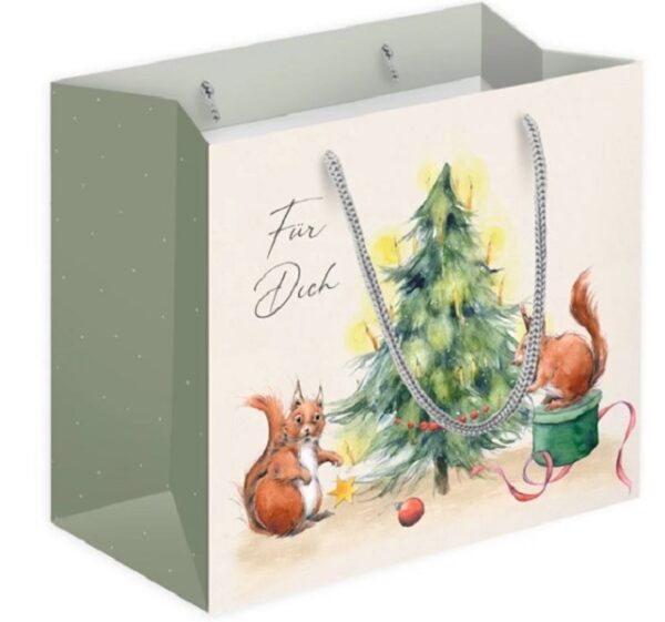 Geschenktüte "Weihnachten mit Eichhörnchen" kompakt