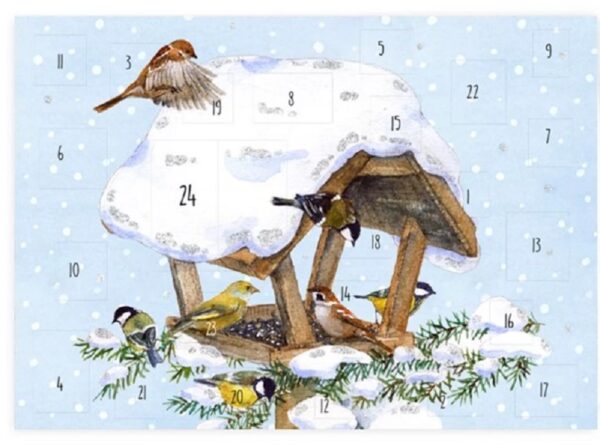 Adventskalender-Karte "Vogelhaus"